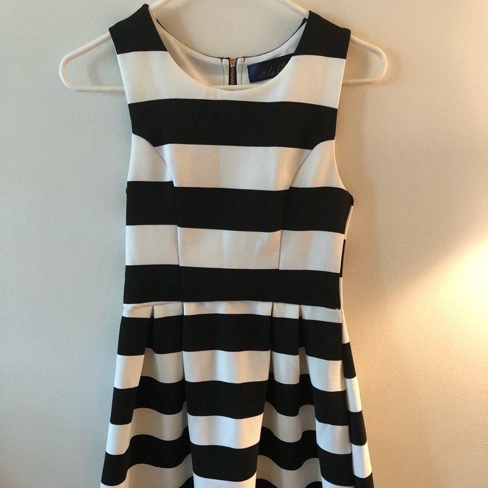 Black and White Striped Dress